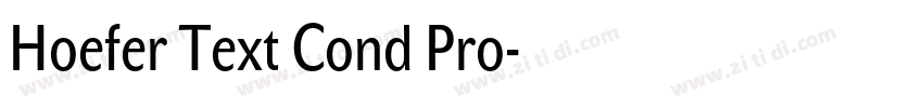 Hoefer Text Cond Pro字体转换